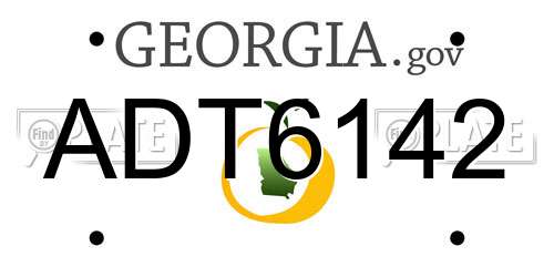 ADT6142 Georgia License Plate