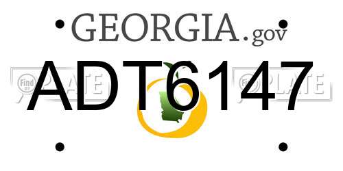 ADT6147 Georgia License Plate