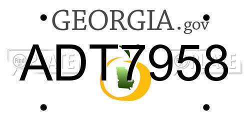 ADT7958 Georgia License Plate