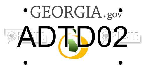 ADTD02 Georgia License Plate