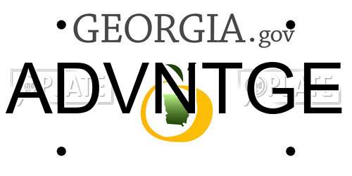ADVNTGE Georgia License Plate