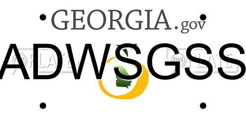 ADWSGSS Georgia License Plate