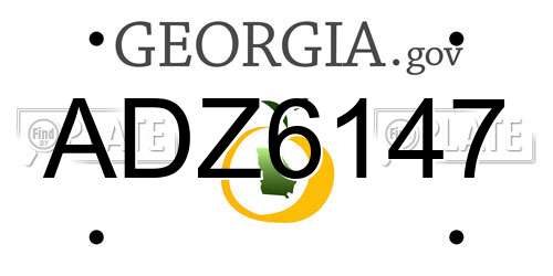 ADZ6147 Georgia License Plate