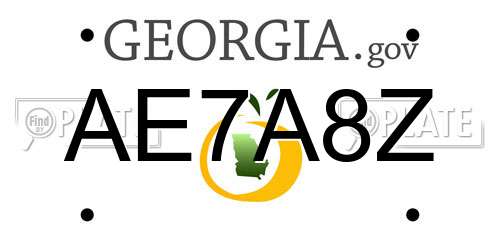 AE7A8Z Georgia License Plate