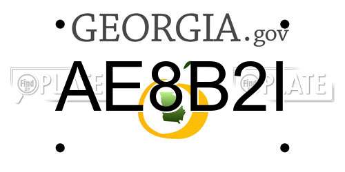 AE8B2I Georgia License Plate