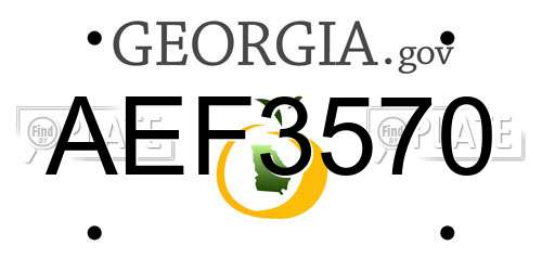 AEF3570 Georgia License Plate