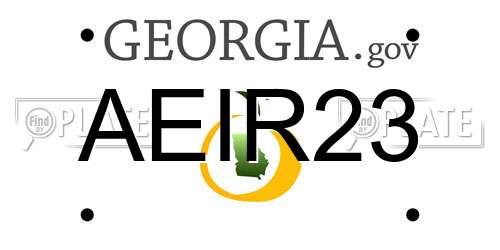 AEIR23 Georgia License Plate