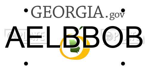 AELBBOB Georgia License Plate