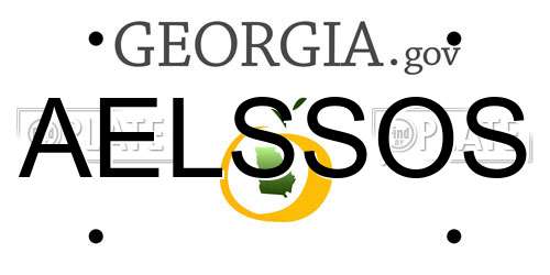 AELSSOS Georgia License Plate