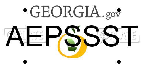 AEPSSST Georgia License Plate