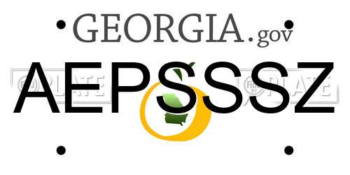 AEPSSSZ Georgia License Plate