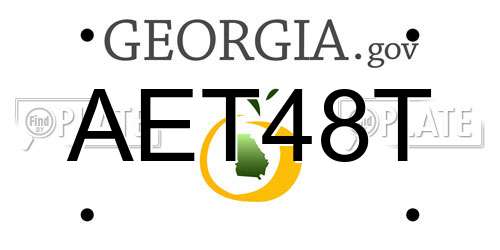 AET48T Georgia License Plate