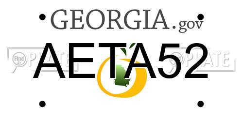 AETA52 Georgia License Plate
