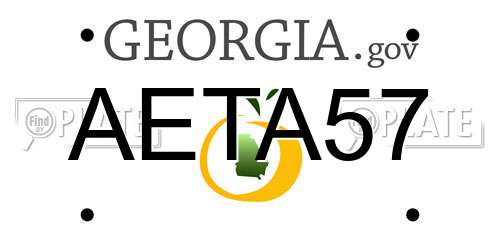 AETA57 Georgia License Plate