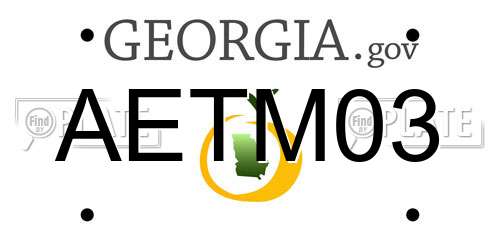 AETM03 Georgia License Plate