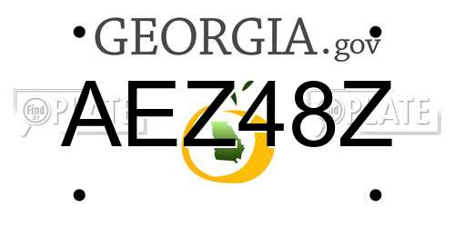 AEZ48Z Georgia License Plate