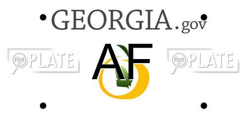 AF Georgia License Plate