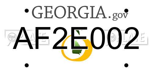 AF2E002 Georgia License Plate