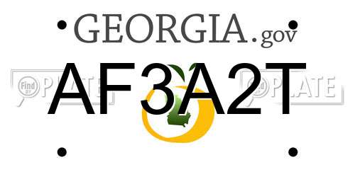 AF3A2T Georgia License Plate