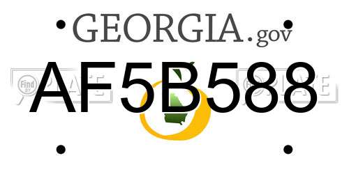 AF5B588 Georgia License Plate