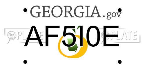 AF5I0E Georgia License Plate