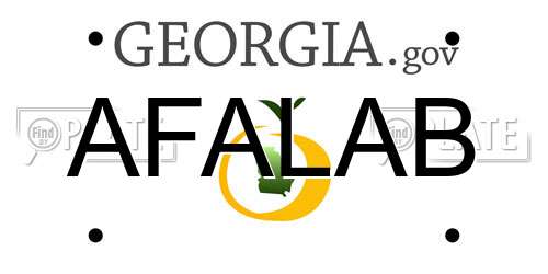 AFALAB Georgia License Plate