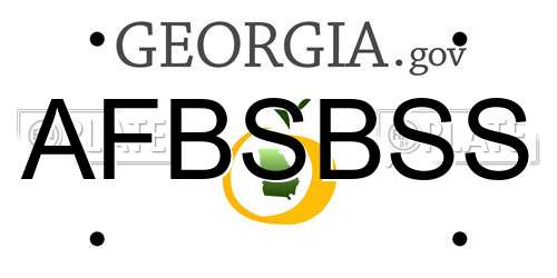 AFBSBSS Georgia License Plate