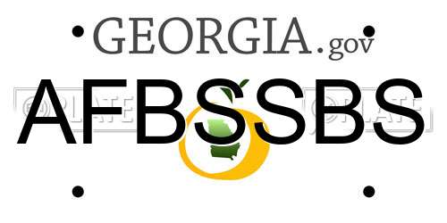 AFBSSBS Georgia License Plate