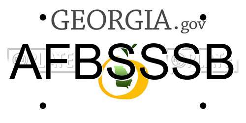 AFBSSSB Georgia License Plate