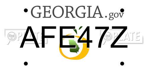 AFE47Z Georgia License Plate