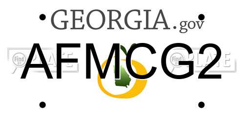 AFMCG2 Georgia License Plate