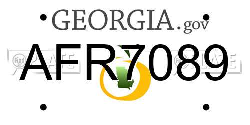 AFR7089 Georgia License Plate
