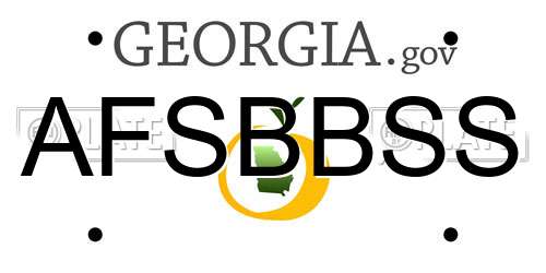 AFSBBSS Georgia License Plate