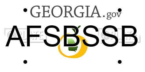 AFSBSSB Georgia License Plate