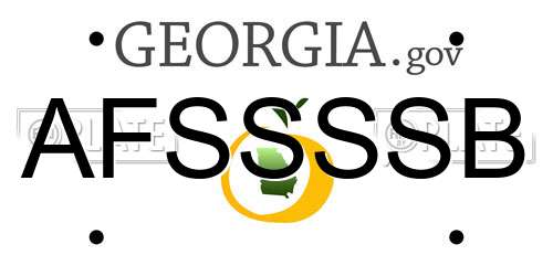 AFSSSSB Georgia License Plate