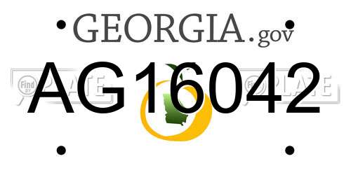 AG16042 Georgia License Plate