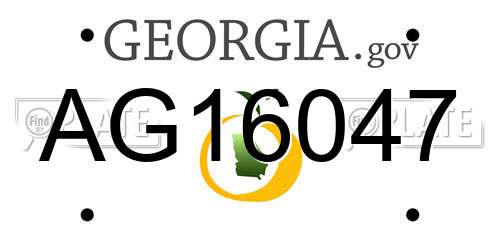 AG16047 Georgia License Plate