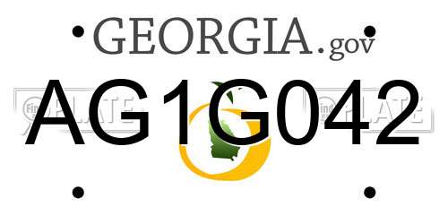 AG1G042 Georgia License Plate