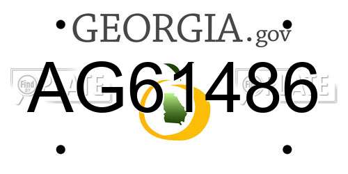 AG61486 Georgia License Plate