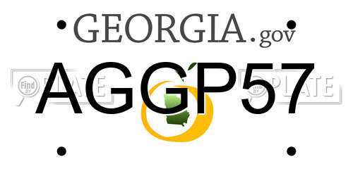 AGGP57 Georgia License Plate