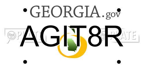 AGIT8R Georgia License Plate