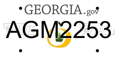 AGM2253 Georgia License Plate