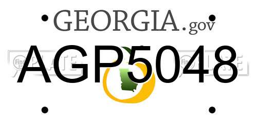 AGP5048 Georgia License Plate