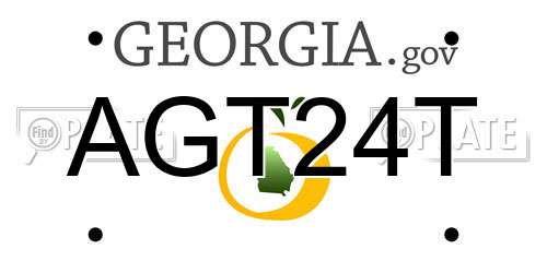 AGT24T Georgia License Plate
