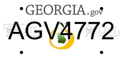 AGV4772 Georgia License Plate