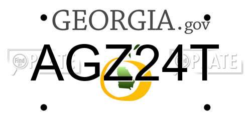 AGZ24T Georgia License Plate