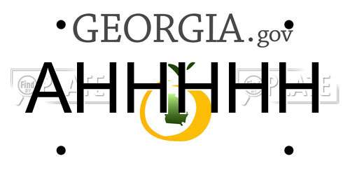 AHHHHH Georgia License Plate