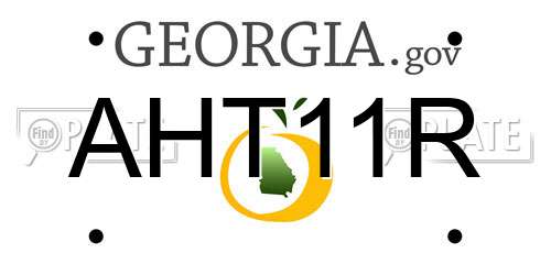 AHT11R Georgia License Plate