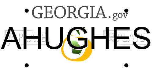 AHUGHES Georgia License Plate