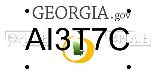 AI3T7C Georgia License Plate